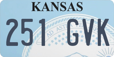 KS license plate 251GVK