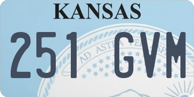 KS license plate 251GVM
