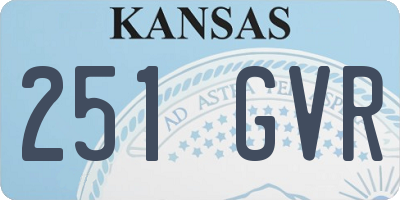 KS license plate 251GVR