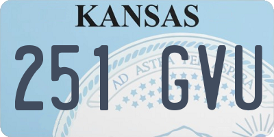 KS license plate 251GVU