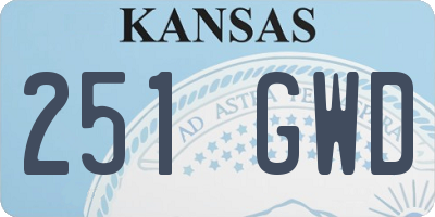 KS license plate 251GWD