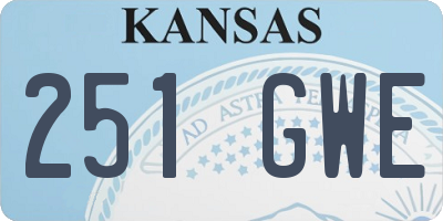 KS license plate 251GWE