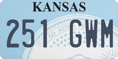 KS license plate 251GWM