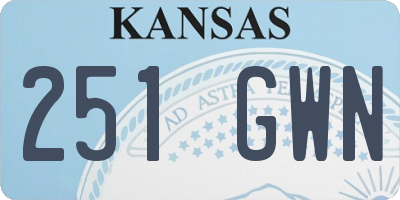 KS license plate 251GWN