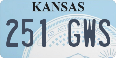 KS license plate 251GWS
