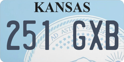 KS license plate 251GXB