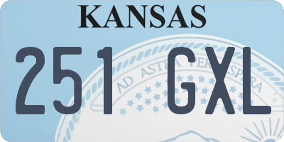 KS license plate 251GXL