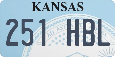 KS license plate 251HBL