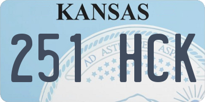 KS license plate 251HCK