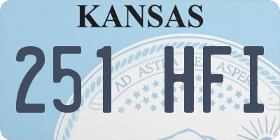 KS license plate 251HFI