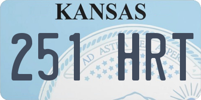 KS license plate 251HRT