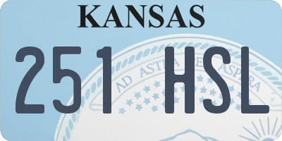 KS license plate 251HSL