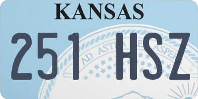KS license plate 251HSZ