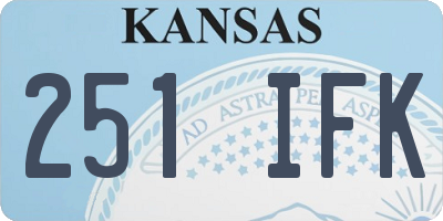 KS license plate 251IFK