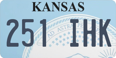 KS license plate 251IHK