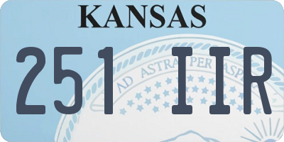 KS license plate 251IIR