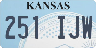 KS license plate 251IJW