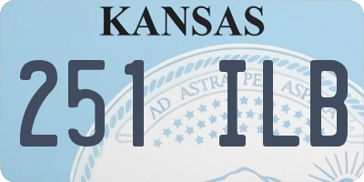 KS license plate 251ILB