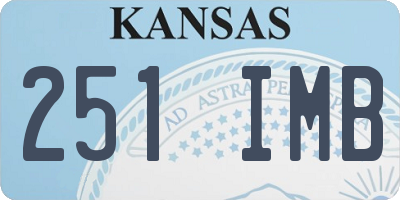 KS license plate 251IMB