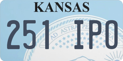 KS license plate 251IPO