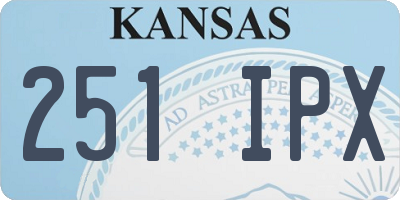 KS license plate 251IPX