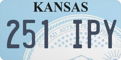 KS license plate 251IPY