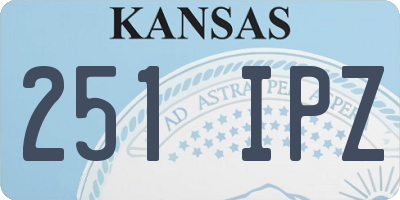 KS license plate 251IPZ