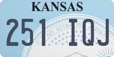 KS license plate 251IQJ