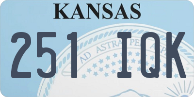 KS license plate 251IQK