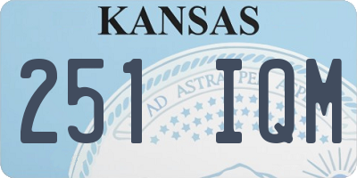 KS license plate 251IQM
