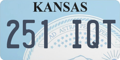 KS license plate 251IQT
