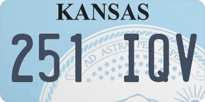 KS license plate 251IQV