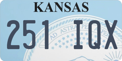 KS license plate 251IQX