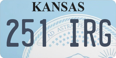 KS license plate 251IRG