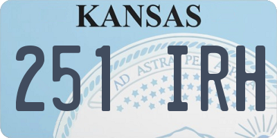 KS license plate 251IRH