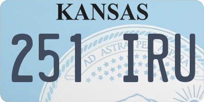 KS license plate 251IRU