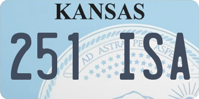 KS license plate 251ISA