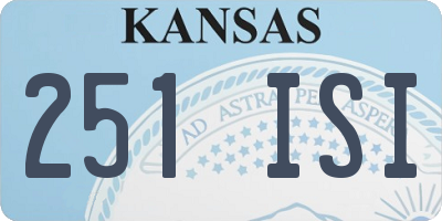KS license plate 251ISI