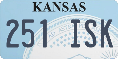 KS license plate 251ISK
