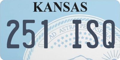 KS license plate 251ISQ