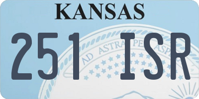 KS license plate 251ISR