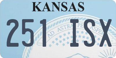 KS license plate 251ISX