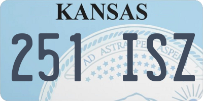 KS license plate 251ISZ