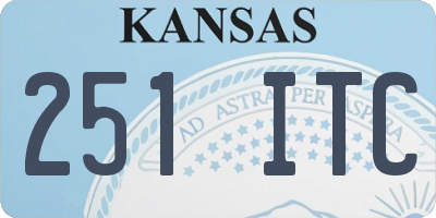 KS license plate 251ITC