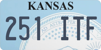 KS license plate 251ITF
