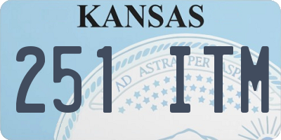KS license plate 251ITM