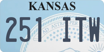 KS license plate 251ITW