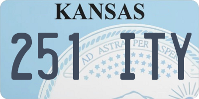 KS license plate 251ITY