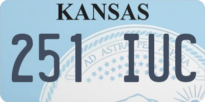 KS license plate 251IUC