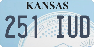 KS license plate 251IUD